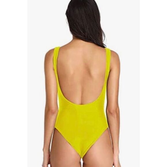 Dixperfect Women's Scoop Neck Lace Up High Cut Cheeky One Piece Swimwear Bathing - Picture 7 of 8
